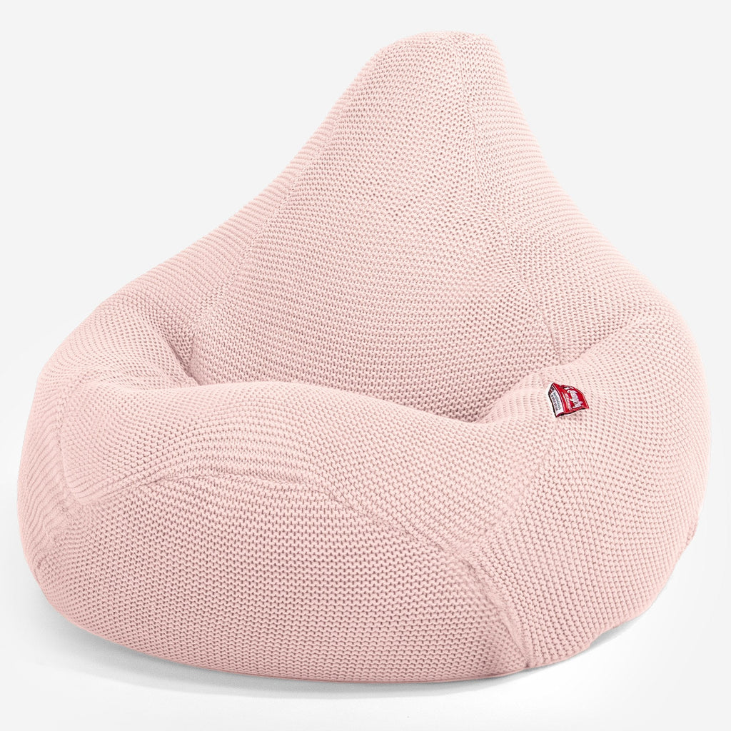 Stolička s vysokým operadlom sedací vak - Bavlna 100% Ellos Detská ružová 02