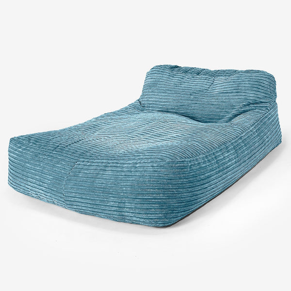 Manželská posteľ sedací vak - Menčester Morská modrá 01